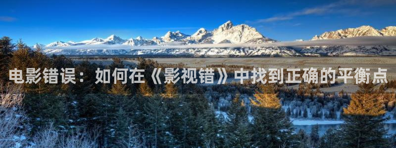 大海影视app：电影错误：如何在《影视错》中找到正确的平衡点